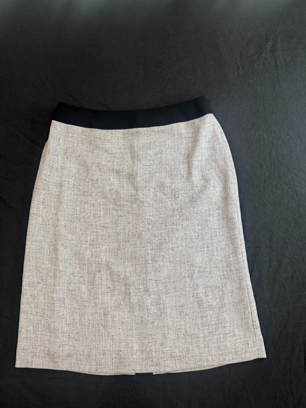 Preston & York Gray Black Contract Waist Pencil Skirt Career Workwear